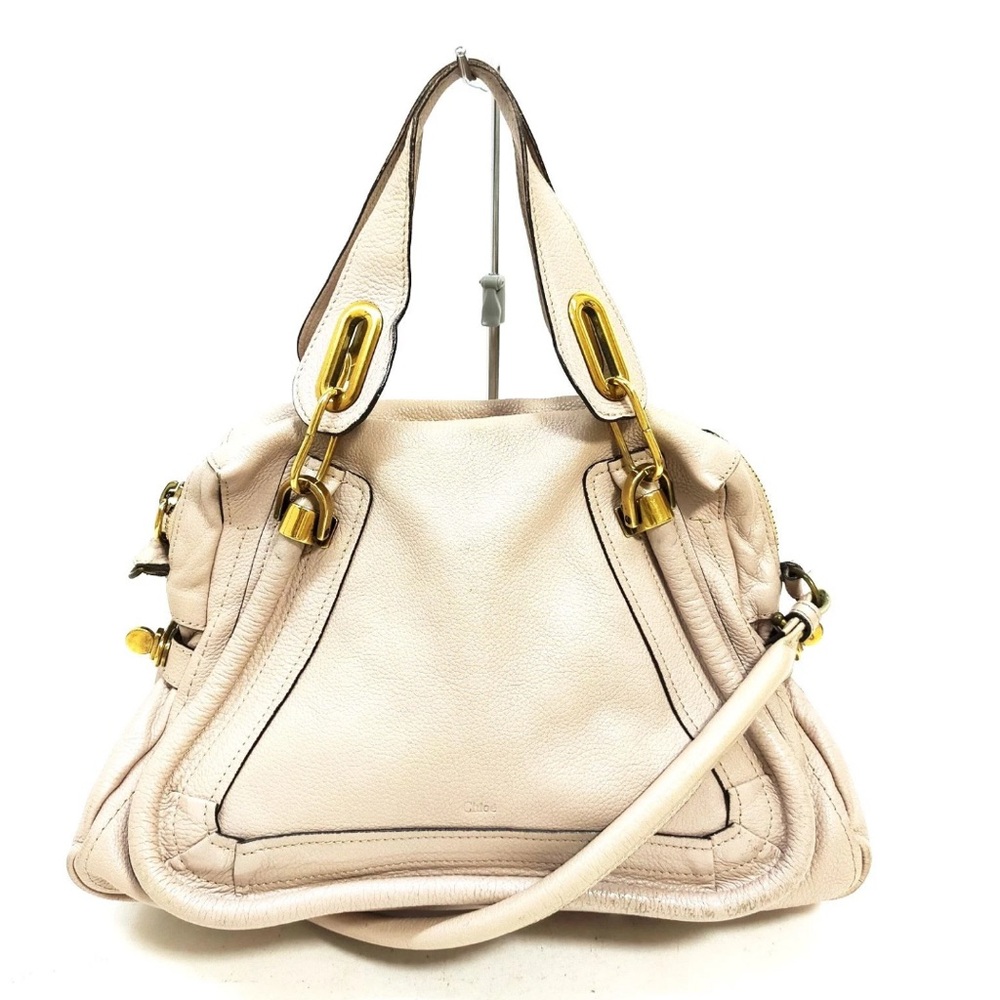 CHLOE PARATY Leather  Cream shoulder bag.